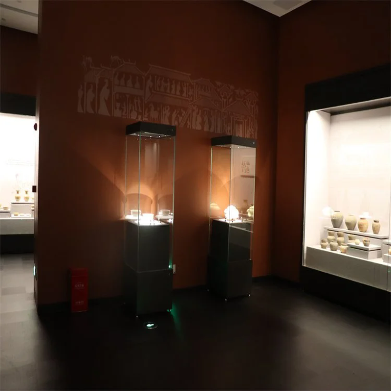 门店珠宝饰品柜台 透明玻璃展示架 博物馆展示柜 商用展示柜