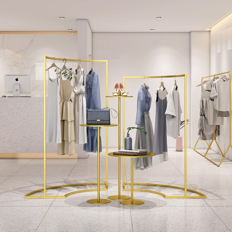 时尚服装实体店铺服装展示架  装修设计男女装货架展示架 商场展厅效果图
