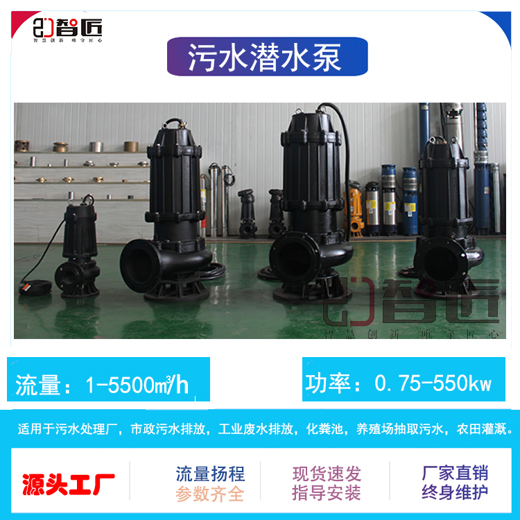 智匠 不锈钢污水泵 尺寸齐全 提供选型方案