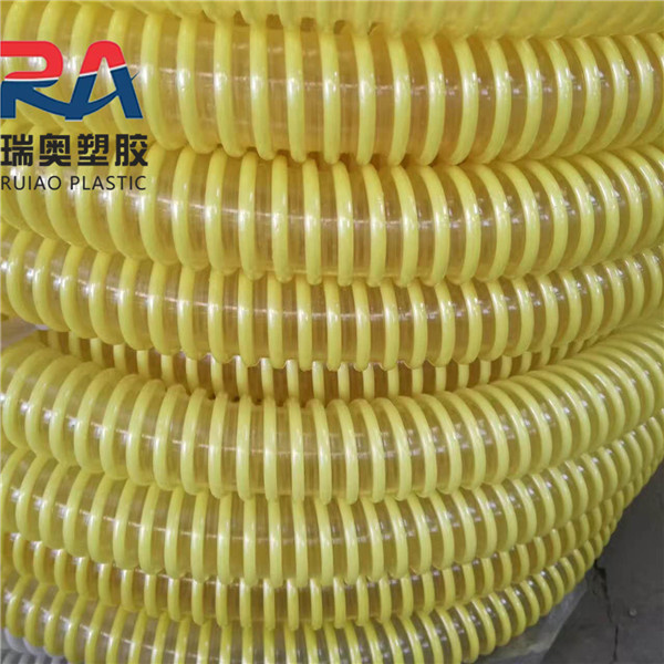 呼吸机用pu塑筋软管 输送pu塑筋软管 抗冻耐磨 粉末颗粒输送管 详询宁津瑞奥