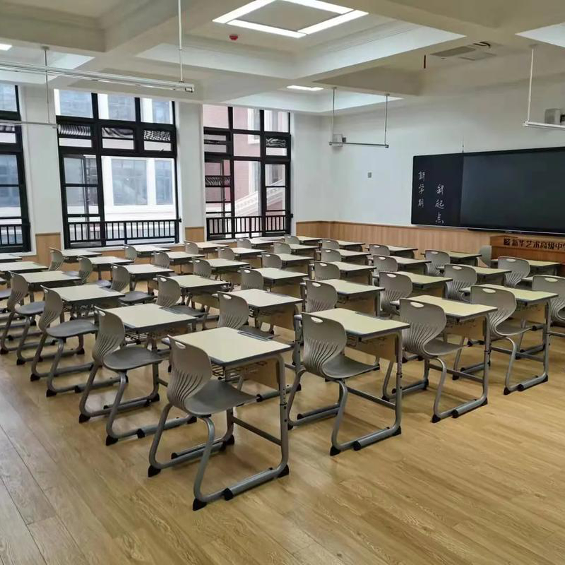 学校教室单人课桌椅 培训班中小学生桌椅定做厂家 结实耐用